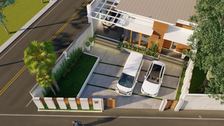 Desain rumah yang di desain oleh kami hameeda design dengan konsep memasukan sedikit konsep minimalis yang bagus mewah